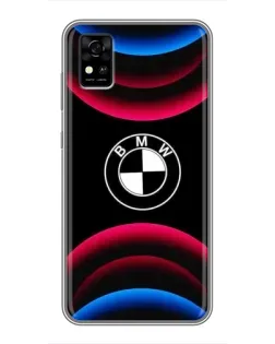 Чохол для ZTE Blade A31 з картинкою «Логотип BMW та неонові дуги»