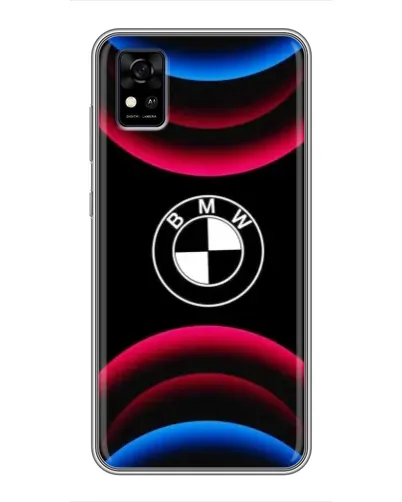 Чохол для ZTE Blade A31 з картинкою «Логотип BMW та неонові дуги»