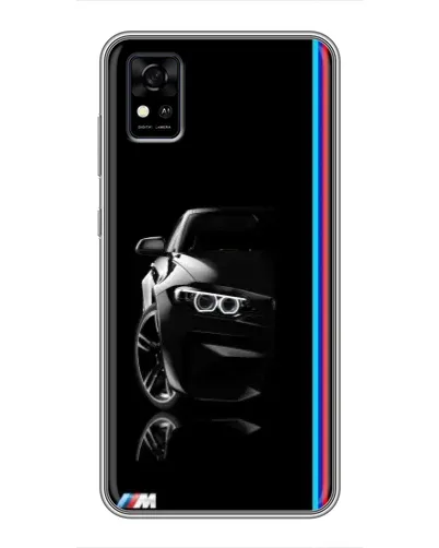 Чохол для ZTE Blade A31 з картинкою «Силует BMW в темряві»