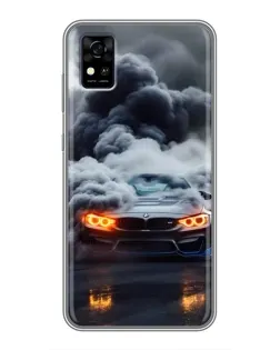 Чохол для ZTE Blade A31 з картинкою «BMW у диму»