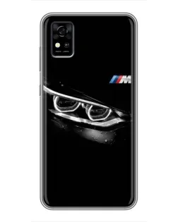 Чехол для ZTE Blade A31 с картинкой «BMW — взгляд тигра»