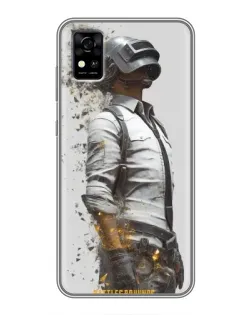 Чехол для ZTE Blade A31 с картинкой «PUBG — боец в пыли»