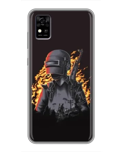 Чехол для ZTE Blade A31 с картинкой «PUBG — огненный силуэт» Чехол для ZTE Blade A31 с картинкой «PUBG — огненный силуэт»
