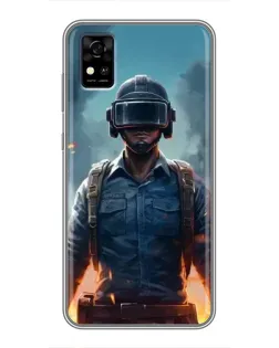 Чехол для ZTE Blade A31 с картинкой «PUBG — реалистичный герой»