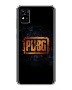 Чехол для ZTE Blade A31 с картинкой «PUBG — золотой логотип»