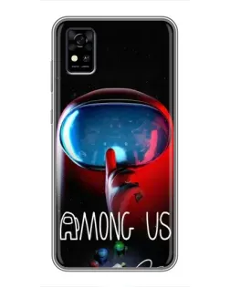 Чохол для ZTE Blade A31 з картинкою «Червоний імпостер — макро»