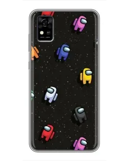 Чохол для ZTE Blade A31 з картинкою «Космічний патерн Among Us»