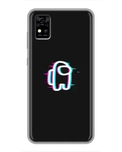 Чохол для ZTE Blade A31 з картинкою «Among Us неон»