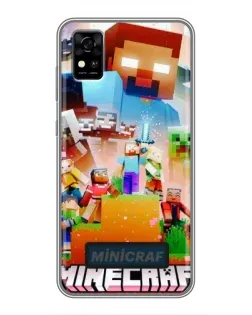 Чехол для ZTE Blade A31 с картинкой «Minecraft герои игры»