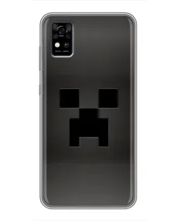 Чехол для ZTE Blade A31 с картинкой «Черный крипер градиент»