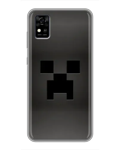 Чехол для ZTE Blade A31 с картинкой «Черный крипер градиент»