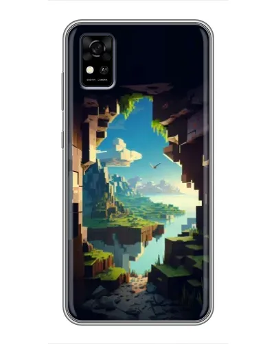 Чехол для ZTE Blade A31 с картинкой «Вид из пещеры»