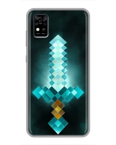Чехол для ZTE Blade A31 с картинкой «Алмазный меч неон»