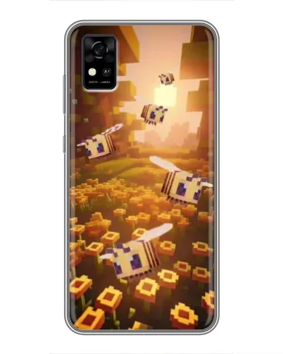 Чехол для ZTE Blade A31 с картинкой «Поле подсолнухов»