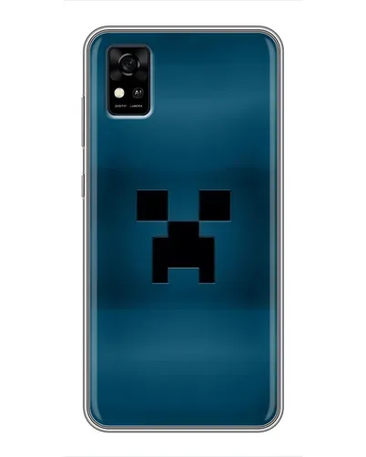 Чехол для ZTE Blade A31 с картинкой «Крипер текстура»