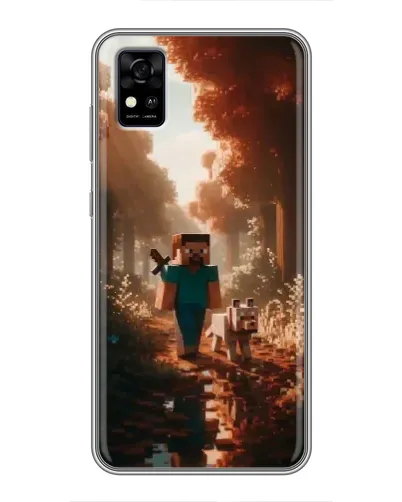 Чехол для ZTE Blade A31 с картинкой «Стив в лесу»