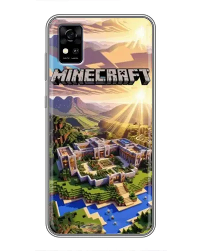 Чехол для ZTE Blade A31 с картинкой «Minecraft панорама»