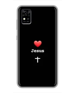 Чохол для ZTE Blade A31 з картинкою «Серце - Jesus»