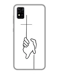Чохол для ZTE Blade A31 з картинкою «Рука тримає»
