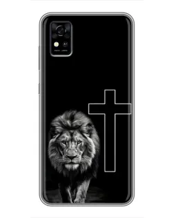Чохол для ZTE Blade A31 з картинкою «Лев та Хрест»