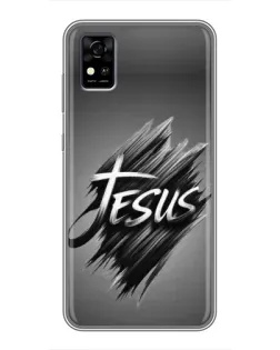 Чехол для ZTE Blade A31 с картинкой «Надпись Jesus Graffiti»