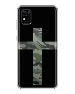 Чехол для ZTE Blade A31 с картинкой «Милитари Крест»