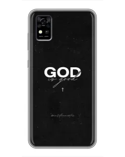 Чехол для ZTE Blade A31 с картинкой «GOD — Бог над всем»
