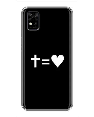 Чехол для ZTE Blade A31 с картинкой «Крест и Сердце» Чехол для ZTE Blade A31 с картинкой «Крест и Сердце»