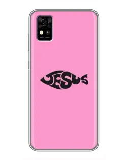 Чехол для ZTE Blade A31 с картинкой «Розовый символ  Jesus»