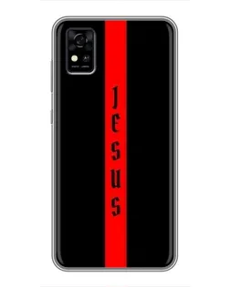 Чехол для ZTE Blade A31 с картинкой «Красная линия веры»
