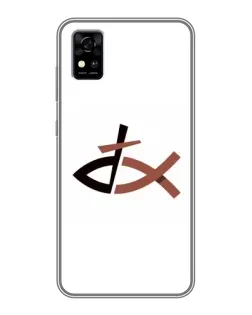 Чехол для ZTE Blade A31 с картинкой «Рыба и крест»