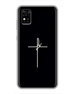 Чехол для ZTE Blade A31 с картинкой «Тонкий крест»