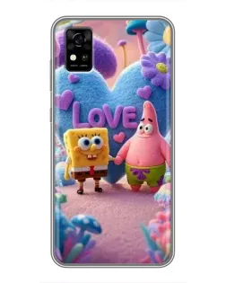 Чохол для ZTE Blade A31 з картинкою «Губка Боб Патрік»