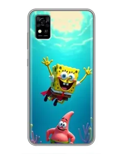 Чохол для ZTE Blade A31 з картинкою «Спанч Боб під водою»