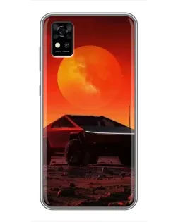 Чохол для ZTE Blade A31 з картинкою «Cybertruck на Марсі»
