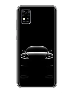 Чохол для ZTE Blade A31 з картинкою «Силует Tesla Night»