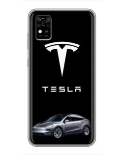 Чохол для ZTE Blade A31 з картинкою «Tesla Model Y»