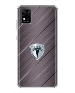 Чохол для ZTE Blade A31 з картинкою «Металева текстура Tesla»