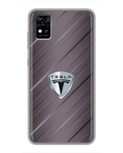 Чохол для ZTE Blade A31 з картинкою «Металева текстура Tesla»