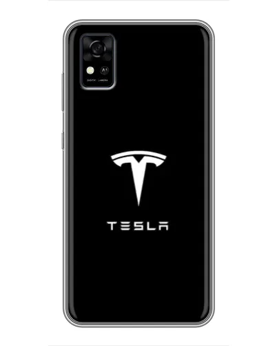 Чохол для ZTE Blade A31 з картинкою «Tesla White Logo»