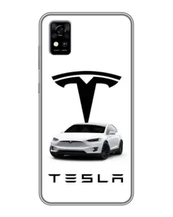 Чохол для ZTE Blade A31 з картинкою «Tesla White Style»