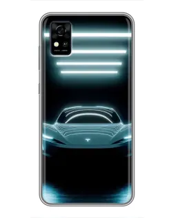 Чохол для ZTE Blade A31 з картинкою «Tesla в неоні»