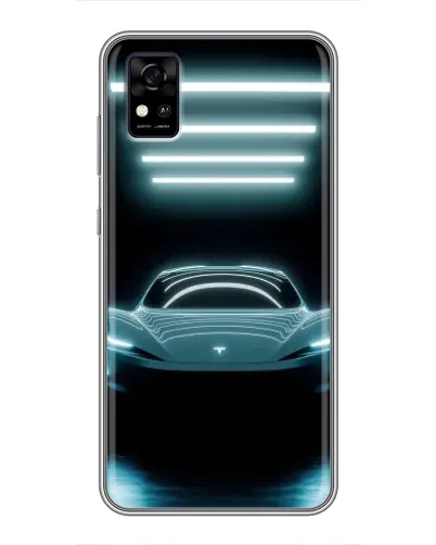 Чохол для ZTE Blade A31 з картинкою «Tesla в неоні»