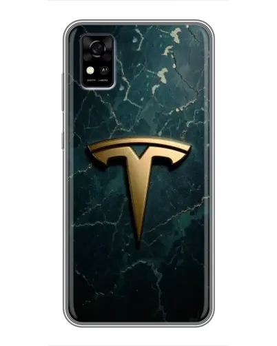 Чохол для ZTE Blade A31 з картинкою «Мармурова Tesla Gold»