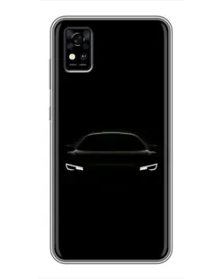 Чехол для ZTE Blade A31 с картинкой «Взгляд Audi в темноте»