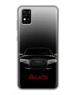Чехол для ZTE Blade A31 с картинкой «Audi — градиентный контур»