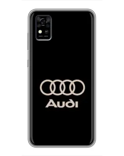 Чехол для ZTE Blade A31 с картинкой «Audi — золотой логотип»