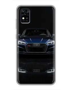 Чехол для ZTE Blade A31 с картинкой «Audi — ночное отражение»