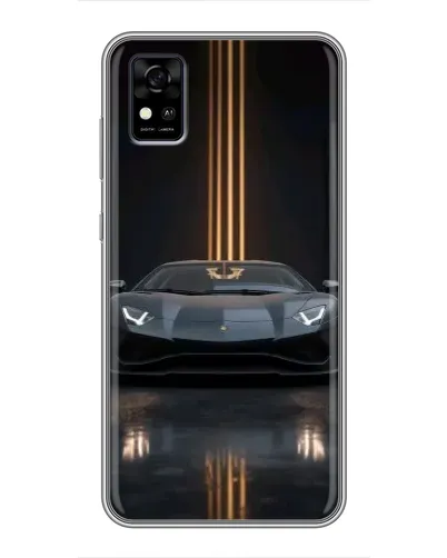 Чехол для ZTE Blade A31 с картинкой «Lamborghini золотые линии»