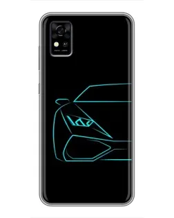 Чохол для ZTE Blade A31 з картинкою «Блакитний силует Lamborghini» Чохол для ZTE Blade A31 з картинкою «Блакитний силует Lamborghini»